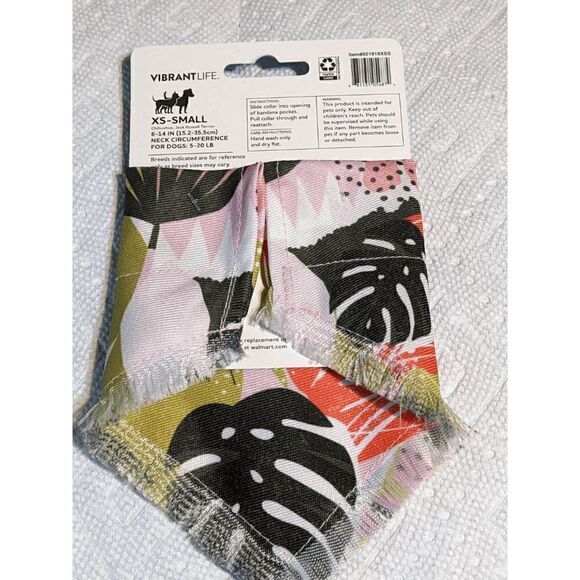 NEW Vibrant Life Dog Bandana, Floral, XS/S - Picture 2 of 5